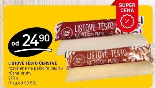 Těsto listové rozválené Lef
