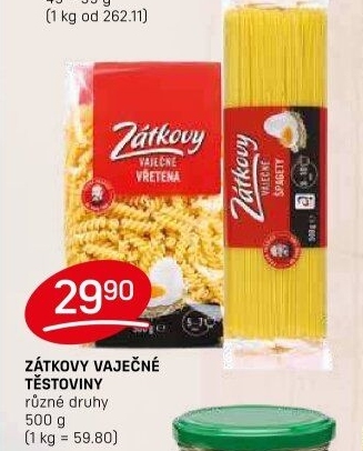 Těstoviny vaječné Zátkovy