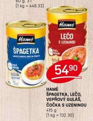 Vepřový guláš Hamé - konzerva