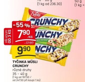 Tyčinka müsli Crunchy
