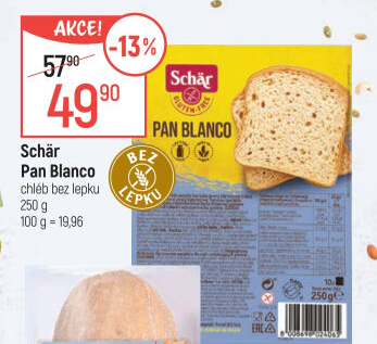 Chléb bez lepku Pan Blanco Schär