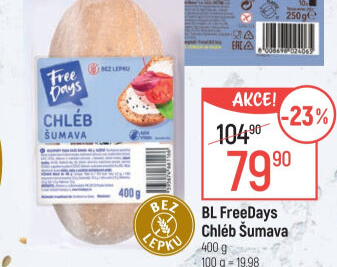 Chléb Šumava bez lepku Free Dayss