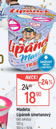 Dezert Lipánek bez laktózy Madeta