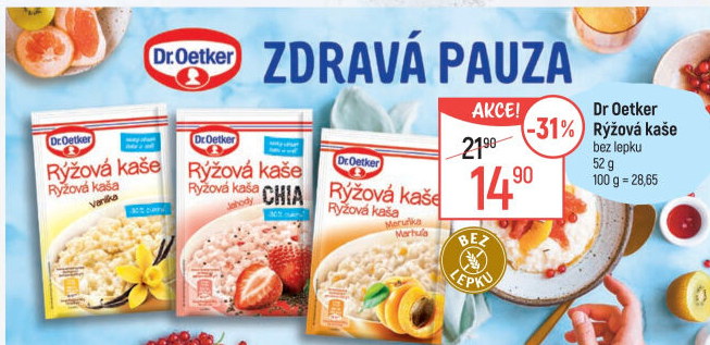 Kaše rýžová bez lepku Dr. Oetker