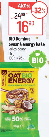 Ovesná energy kaše bio Bombus
