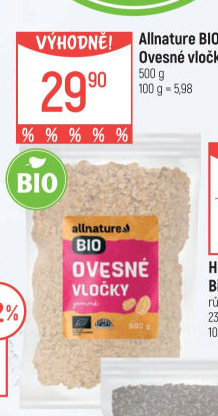 Ovesné vločky bio Allnature