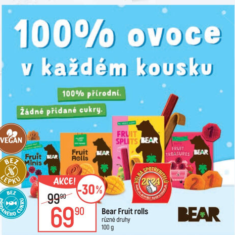 Ovocné pásky Bear Yoyo