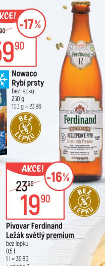 Pivo světlý ležák bez lepku 12° Premium Ferdinand