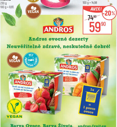 Pyré ovocné Andros