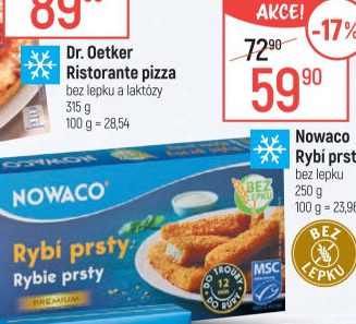 Rybí prsty bez lepku mražené Nowaco Premium