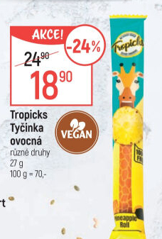 Tyčinka ovocná Tropicks