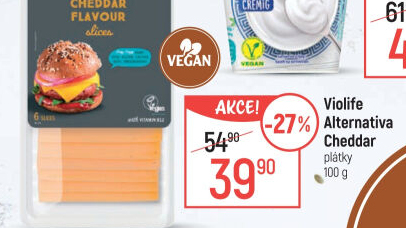 Veganský sýr cheddar Violife