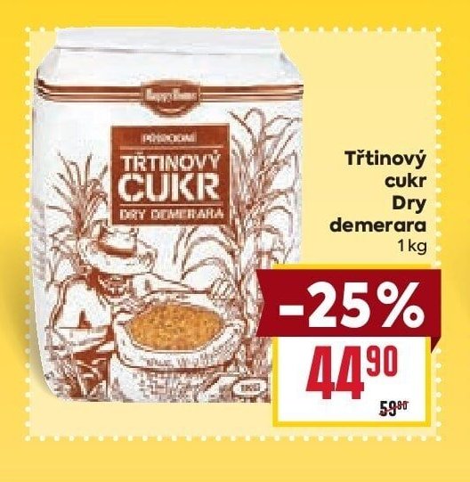 Třtinový cukr Dry demerara 1 kg