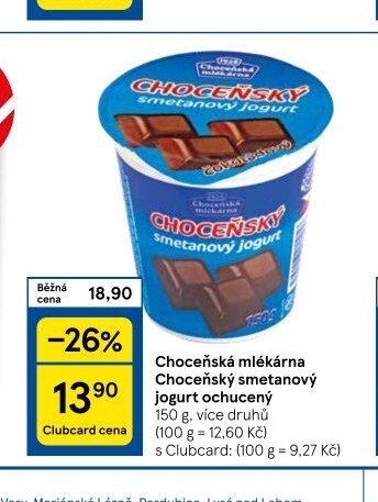 Choceňská mlékárna Choceňský smetanový jogurt