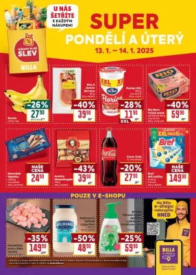 akční leták BILLA 8.1.2025-14.1.2025