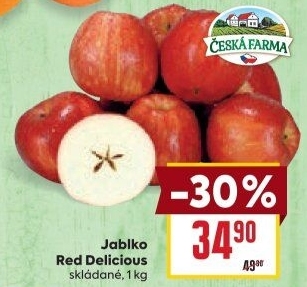 Jablka Red Delicious Česká farma