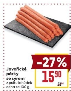 Párky javořické se sýrem