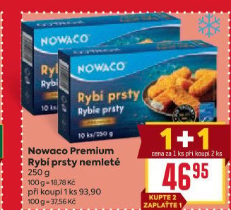 Rybí prsty nemleté mražené Nowaco Premium