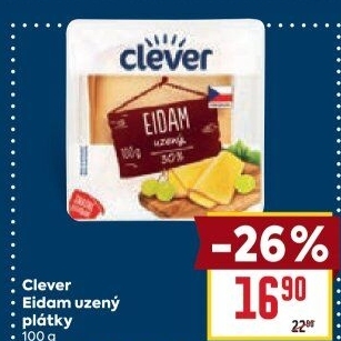 Sýr Eidam uzený Clever