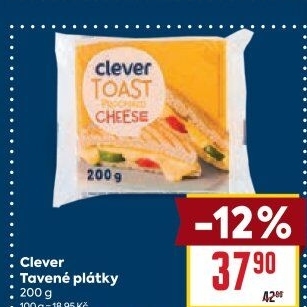 Sýr tavený plátky Clever