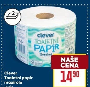 Toaletní papír 2vrstvý maxirole Clever