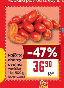 Rajčata cherry oválná