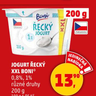 Bílý jogurt řeckého typu Boni