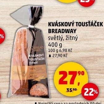 Chléb kváskový Tousťáček Breadway