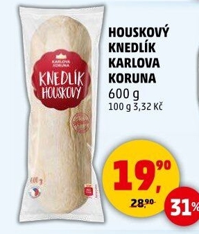 Knedlík houskový Karlova Koruna