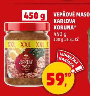 Maso vepřové ve sklenici Karlova Koruna