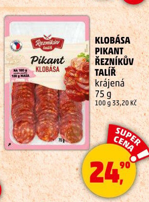 Pikantní klobása Řezníkův talíř