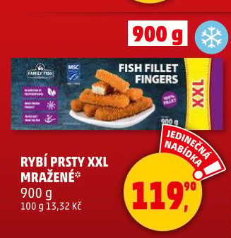 Rybí prsty nemleté mražené Family Fish