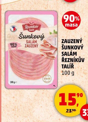 Salám šunkový zauzený Řezníkův talíř