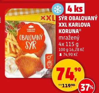 Sýr obalovaný mražený Karlova Koruna