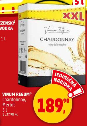 Víno Merlot Vinum Regum - bag in box