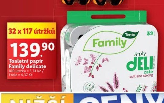 Toaletní papír Family delicate