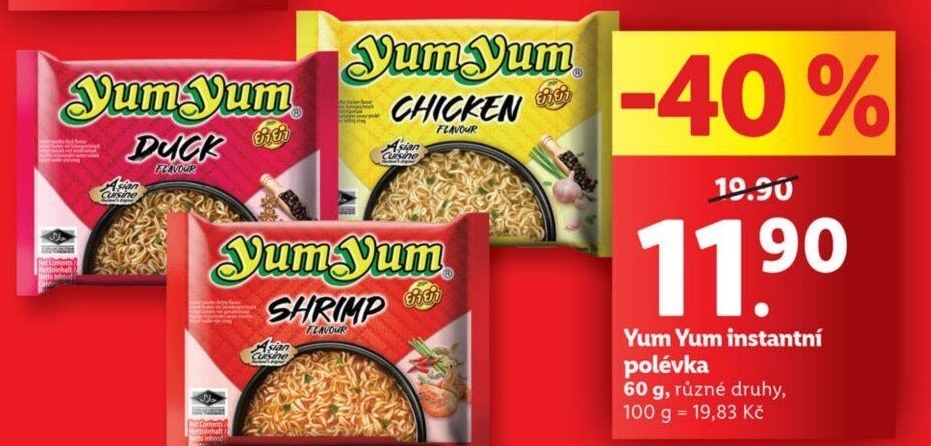 Instantní polévka YumYum