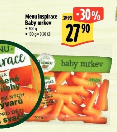 Baby mrkev Menu inspirace Albert