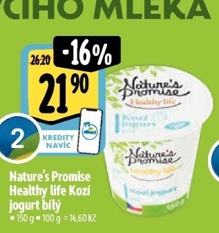 Bílý jogurt kozí Healthy life Nature'
