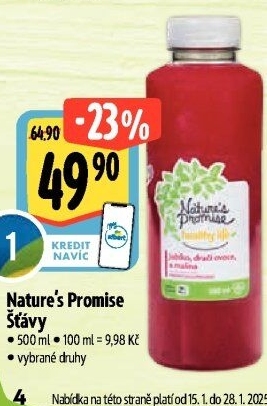 Čerstvá šťáva Nature'