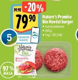 Hovězí burger Bio Nature'