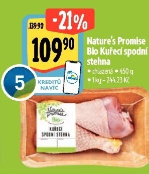 Kuřecí stehna bio Nature'