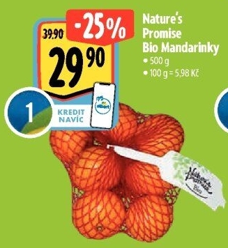 Mandarinky bio Nature'