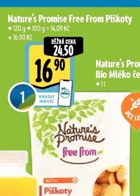 Piškoty bez lepku Free From Nature'
