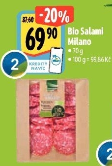 Salám Salami Milano bio Fumagalli