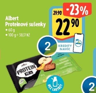 Sušenky proteinové bez laktózy Albert