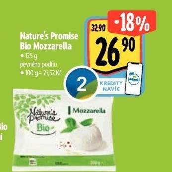 Sýr Mozzarella bio Nature'