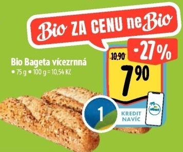 Bageta vícezrnná bio