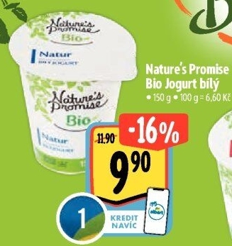 Bílý jogurt Bio Nature'