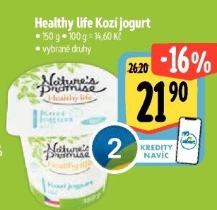 Bílý jogurt kozí Healthy life Nature'